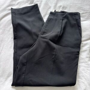 a new day Black Trousers Straight-Leg